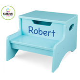 Personalized Step N' Store Stool in Ice Blue