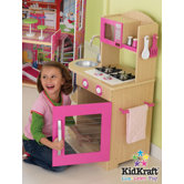 Pink Wooden Play Kitchen