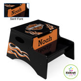 Harley Davidson Flames Step 'N Store Stool (Personalized)
