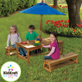 Kids' 3 Piece Table and Bench Set