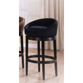 Igloo Microfiber Swivel Barstool in Black