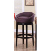 Igloo Microfiber Swivel Barstool in Eggplant