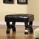 Central Park Leather Ottoman