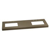 61" x 22" Wide Appeal Top for 2 Undermount Sinks