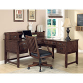 SBH Distressed Computer Desk with Hutch