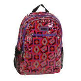 Cool Backpack Coated in Tic Tac Toe Berry
