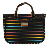 Small Neoprene Laptop Sleeve in Pencil Stripes Tropical