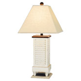 Shutter Table Lamp in Antique White
