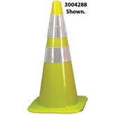Fluorescent Lime 10 W Series Traffic Cone With Fluorescent Lime Base