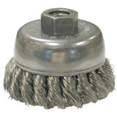 Knot Wire Cup Brushes For Small Angle Grinders-US & USC Series - us80s .0118/ss knot typecup brush 5/8-11 thre