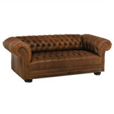 Tufted Chesterfield Leather Sleeper Sofa