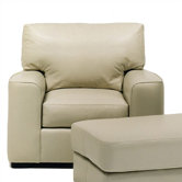 Baldwin Leather Chair and Ottoman