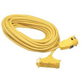 Coleman Cable - Ground Fault Circuit Interrupters Right Angle Gfci Extension Cord: 172-02838 - 50' rainproof ground fault circuit interrupter