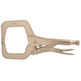 Locking C-Clamp Pliers - 6" locking c clamp withregular tips carded