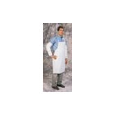 X 36" White Tyvek&reg; Disposable Bib Style Apron With Serged Seams And Bound Neck And Ties (100 Per Case)