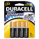 Ultra Power Alkaline Batteries with Duralock Power Preserve Technology, Aa, 4/Pack