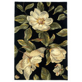 Catalina Black Magnolia Rug