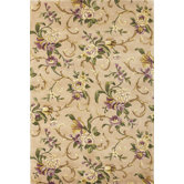 Emerald Beige Sofia Scroll Rug
