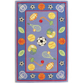Kidding Around Let's Play Ball Kids Rug
