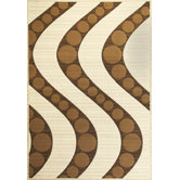 Onyx Ivory/Coffee Waves Rug