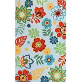 Sonesta Light Blue Retro Rug