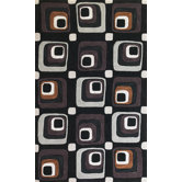 Milan Charcoal Squares Rug