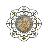 Medallion Wall Art in Antiqued Ivory
