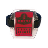 Squids Vinyl Arm Band ID/Badge Holder in Black