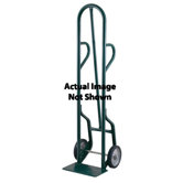 34T Series Dual Handle Continued Tall Steel Hand Truck With 10" Solid Rubber Wheels