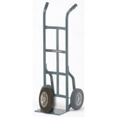 20T Series Dual Handle Steel Hand Truck With 10" X 2 1/2" Offset Poly Hub Solid Rubber Wheels