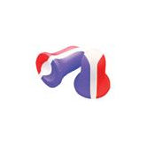 Leight&reg; Single Use Max&reg; Bell Shaped Red, White And Blue Patriotic USA Style Polyurethane And Foam Uncorded Earplugs (1 Pair Per Polybag, 200 Pair Per Box)