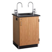 Compact Oak Service Island