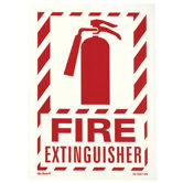 Glow In The Dark Fire Signs - fire sign  glow in the dark  peel and stick  red