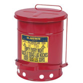 Red Oily Waste Cans - 21 gallon oily waste canw/lever