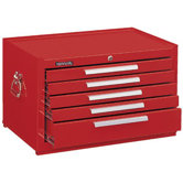 Mechanics' Chests - 10329 mechanic chest 5 drawer smooth red