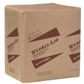 WypAll&reg; L20 Wipers - 11.75"x15" tan kimtowelq-fold wipe 4-ply