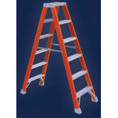 Type IA Non-Conductive Fiberglass Twin Front Stepladder, 300 Pound Work Load Capacity