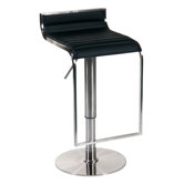 Forest Adjustable Bar Stool in Black Leather