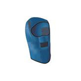 Blue Single Layer Shoulder Length Winter Liner With Mesh Mouth