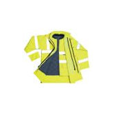 OccuLux&reg; High Visibility Fluorescent Yellow 5-In-1 Coat And Bodywarmer With 3M Scotchlite Reflective Tape