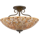 Monterey Mosaic Semi Flush Mount