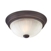 Melon One Light Flush Mount in Palladian Bronze
