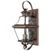 18" Oula Outdoor Wall Lantern in Aged Copper