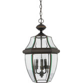 19" Newbury Outdoor  Hanging Lantern in Medici Bronze
