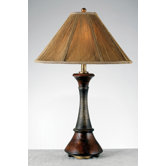 Aged Wood Table Lamp