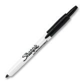 Permanent Marker, Retractable, Fine Point, Black