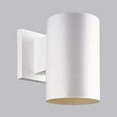 White Incandescent Plastic Cylinder Outdoor Lantern