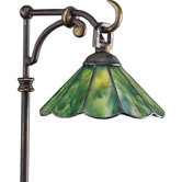 Antique Bronze Landscape Glass Top Tiffany Path Light