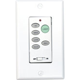 Full-Function Wall Control Transmitter for Downlight Fans in White