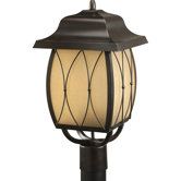 Montreux One Light Post Lantern in Antique Bronze